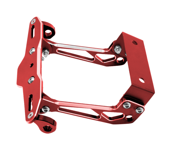 Reclinable placa de moto rojo